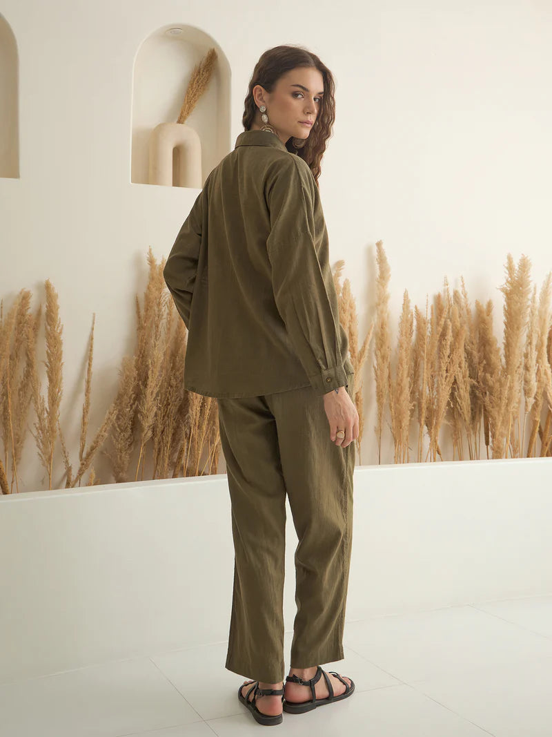 Funky Threads Solids CO-ORDS: The Olive Green