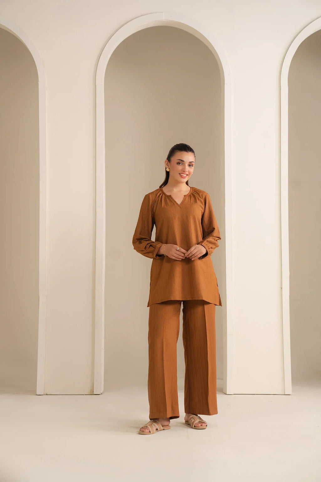 Funky Threads Solids CO-ORDS: The Camel Brown