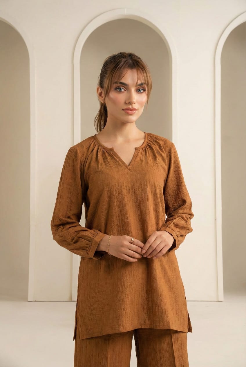 Funky Threads Solids CO-ORDS: The Camel Brown