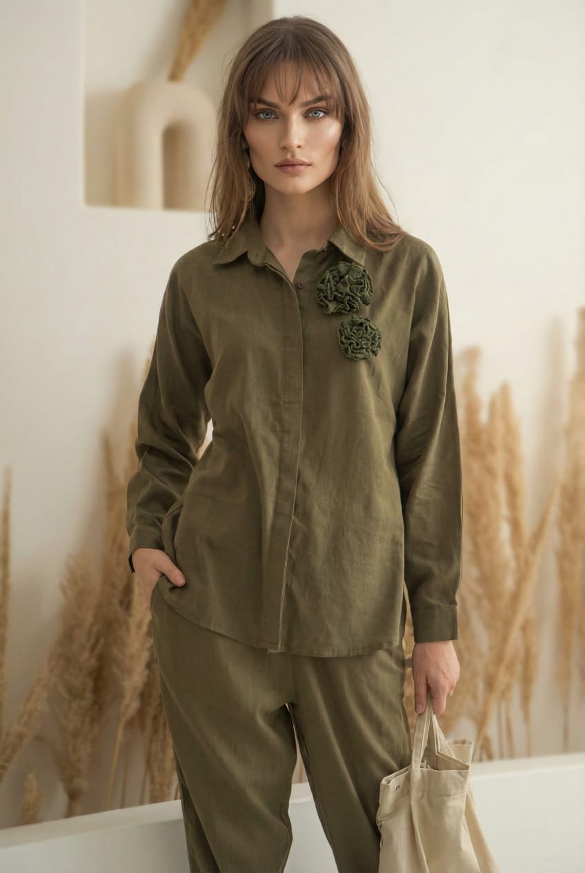 Funky Threads Solids CO-ORDS: The Olive Green